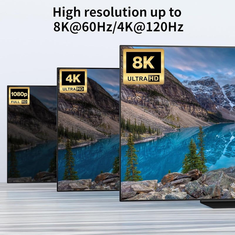 MLEEDA USB C Switch,Bi-Directional USB C Switcher 2 Computers, USB Type C KVM Switch 8K@60Hz 4K@120Hz Video/10Gbps Data Transfer/100W Charging,Compatible with Thunderbolt Device,USB-C Cables Included - Image 5